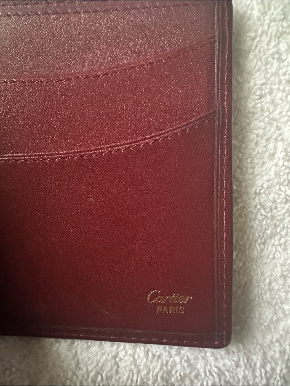 Vintage Cartier Must de Cartier Burgundy Leather Bi-fold Wallet Full Set - Picture 7 of 10
